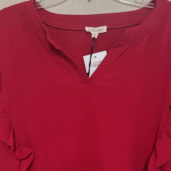 NWT! Cotton Bleu - Let’s Get Moving Red Top - Picture 2 of 10